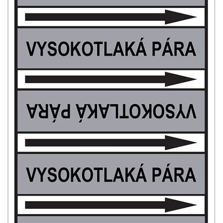 Značení potrubí, vysokotlaká pára